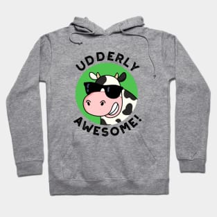 Udderly Awesome Cute Cow Pun Hoodie